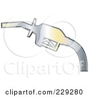 Royalty Free RF Clipart Illustration Of A Gradient Chrome Gas Nozzle