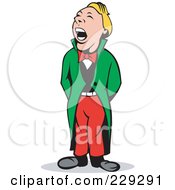 Royalty Free RF Clipart Illustration Of A Male Opera Singer Singing by patrimonio