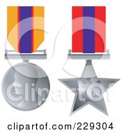 Poster, Art Print Of Digital Collage Of Two Silver Award Medals