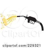 Royalty Free RF Clipart Illustration Of A Black Gas Nozzle