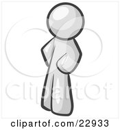 Clipart Illustration Of A White Man Standing With His Hands On His Hips