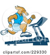 Poster, Art Print Of Dog Running On A Treadmill