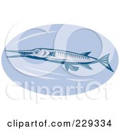 Poster, Art Print Of Retro Needlefish Logo