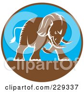 Royalty Free RF Clipart Illustration Of A Retro Elephant Logo 1