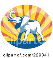 Royalty Free RF Clipart Illustration Of A Retro Elephant Logo 4