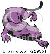 Poster, Art Print Of Stalking Purple Panther