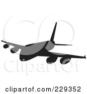 Poster, Art Print Of Silhouetted Airliner - 2