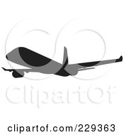 Poster, Art Print Of Silhouetted Airliner - 1