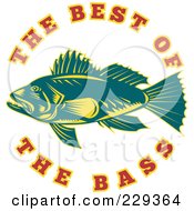 Royalty Free RF Clipart Illustration Of The Best Of The Bass Text Around A Fish