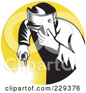 Royalty Free RF Clipart Illustration Of A Retro Welder Man Logo 2