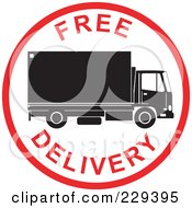 Poster, Art Print Of Free Delivery Logo - 3