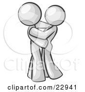 Clipart Illustration Of A White Man Gently Embracing His Lover Symbolizing Marriage And Commitment