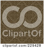 Royalty Free RF Clipart Illustration Of A Seamless Background Pattern Of Brown Corner Tile