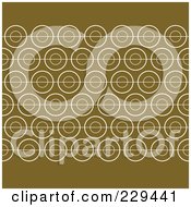 Royalty Free RF Clipart Illustration Of A Seamless Background Pattern Of Circles On Brown