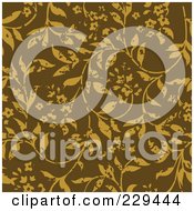 Poster, Art Print Of Seamless Background Pattern Of Distressed Plants