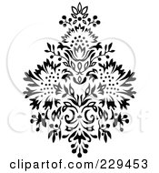 Poster, Art Print Of Black And White Floral Bouquet Design - 5