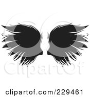 Poster, Art Print Of Pair Of Gothic Wings - 1