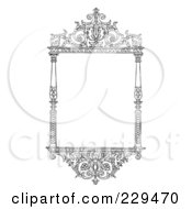Royalty Free RF Clipart Illustration Of A Vintage Black And White Frame