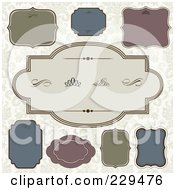 Royalty Free RF Clipart Illustration Of A Digital Collage Of Ornate Frames With Copyspace 7
