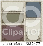 Royalty Free RF Clipart Illustration Of A Digital Collage Of Ornate Frames With Copyspace 5