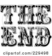 Royalty Free RF Clipart Illustration Of Vintage THE END Text