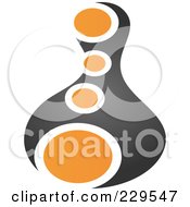 Abstract Black And Orange Logo Icon - 1