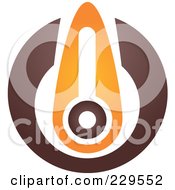 Royalty Free RF Clipart Illustration Of An Abstract Brown And Orange Logo Icon 8