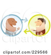 Poster, Art Print Of Two Businessmen Having A Conversation - 2