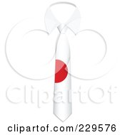 Royalty Free RF Clipart Illustration Of A Japan Flag Business Tie And White Collar