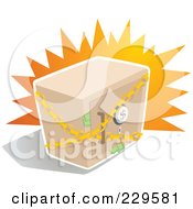 Poster, Art Print Of Chained Safe Box With Money Sticking Out Of The Door
