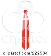 Royalty Free RF Clipart Illustration Of A Denmark Flag Business Tie And White Collar by Qiun