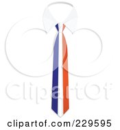 Royalty Free RF Clipart Illustration Of A Holland Flag Business Tie And White Collar