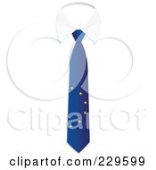 Royalty Free RF Clipart Illustration Of A Europe Flag Business Tie And White Collar