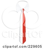 Royalty Free RF Clipart Illustration Of A Poland Flag Business Tie And White Collar by Qiun