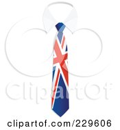 Union Jack Flag Business Tie And White Collar