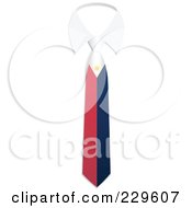 Royalty Free RF Clipart Illustration Of A Philippines Flag Business Tie And White Collar
