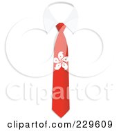 Royalty Free RF Clipart Illustration Of A Hong Kong Flag Business Tie And White Collar by Qiun
