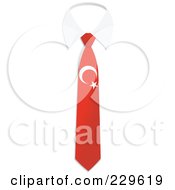 Royalty Free RF Clipart Illustration Of A Turkey Flag Business Tie And White Collar by Qiun