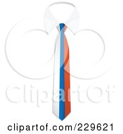 Royalty Free RF Clipart Illustration Of A Russia Flag Business Tie And White Collar by Qiun