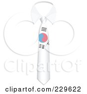 Royalty Free RF Clipart Illustration Of A South Korea Flag Business Tie And White Collar