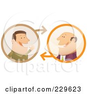 Poster, Art Print Of Two Businessmen Having A Conversation - 1