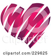 Poster, Art Print Of Shiny Pink Ribbon Heart