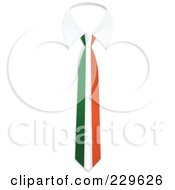 Poster, Art Print Of Ireland Flag Business Tie And White Collar