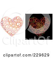 Poster, Art Print Of Digital Collage Of Sketched Swirl Hearts
