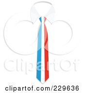 Royalty Free RF Clipart Illustration Of A France Flag Business Tie And White Collar by Qiun