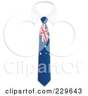 Australian Flag Business Tie And White Collar