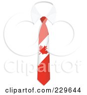 Canadian Flag Business Tie And White Collar
