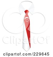 Royalty Free RF Clipart Illustration Of A Singapore Flag Business Tie And White Collar