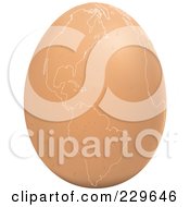Royalty Free RF Clipart Illustration Of A Brown Egg With An American Map On It 3 by Qiun