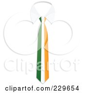 Royalty Free RF Clipart Illustration Of An Ireland Flag Business Tie And White Collar